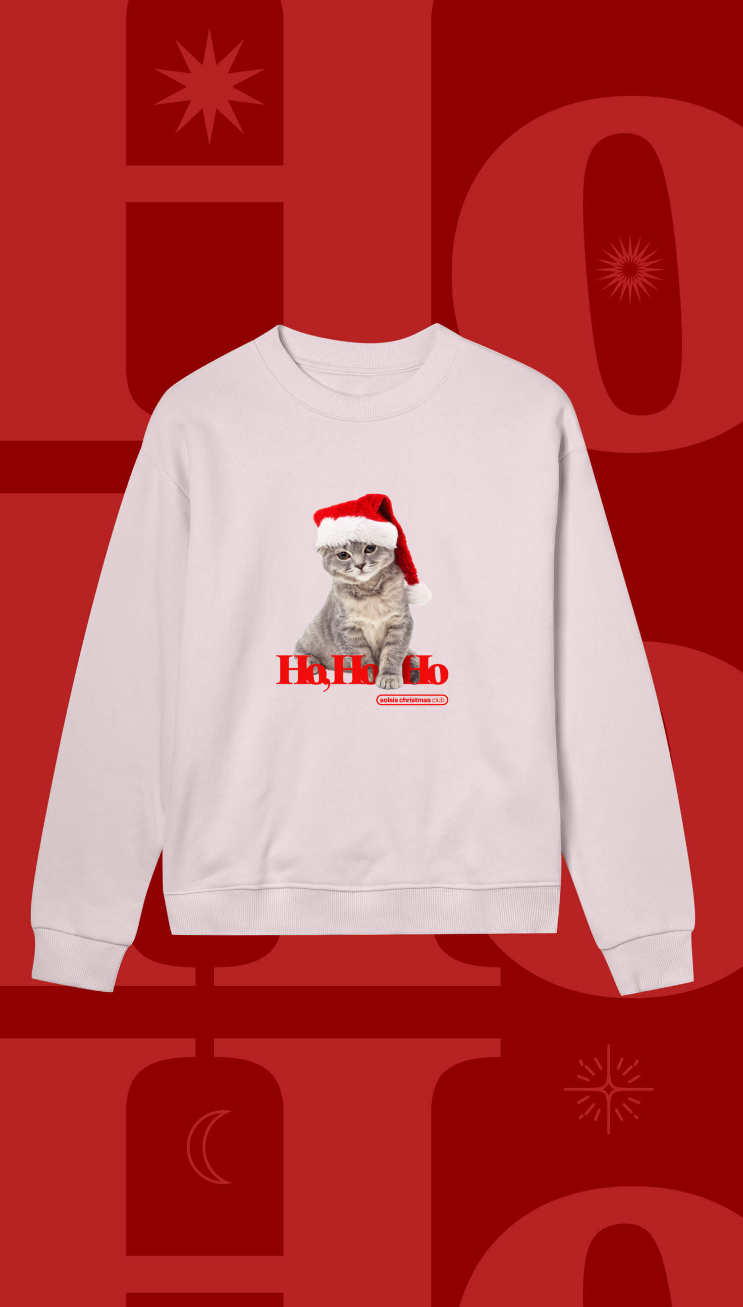 HO HO HO Cat - Soft Pink