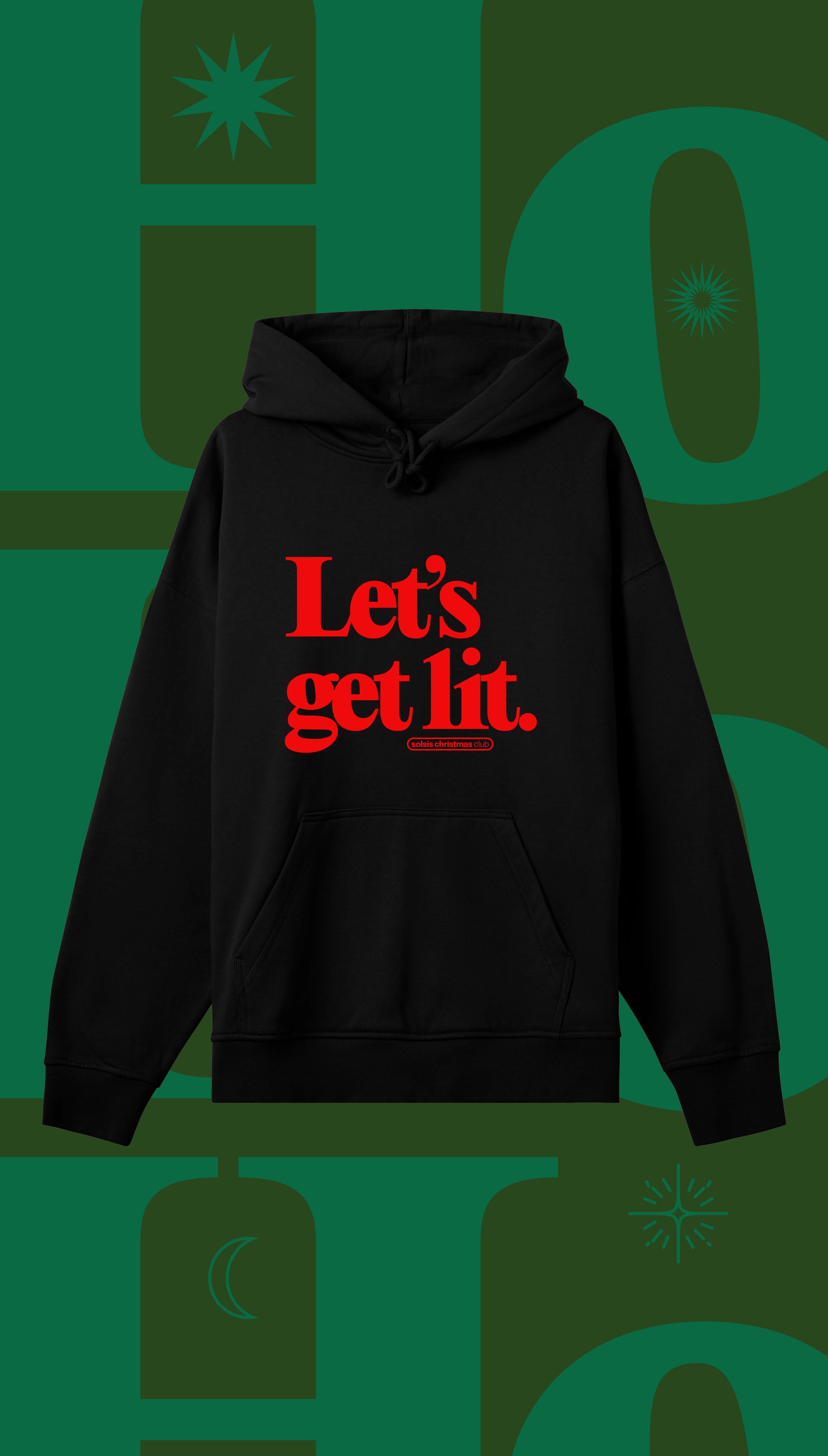 Let's get lit-Black-Men's Hoodie