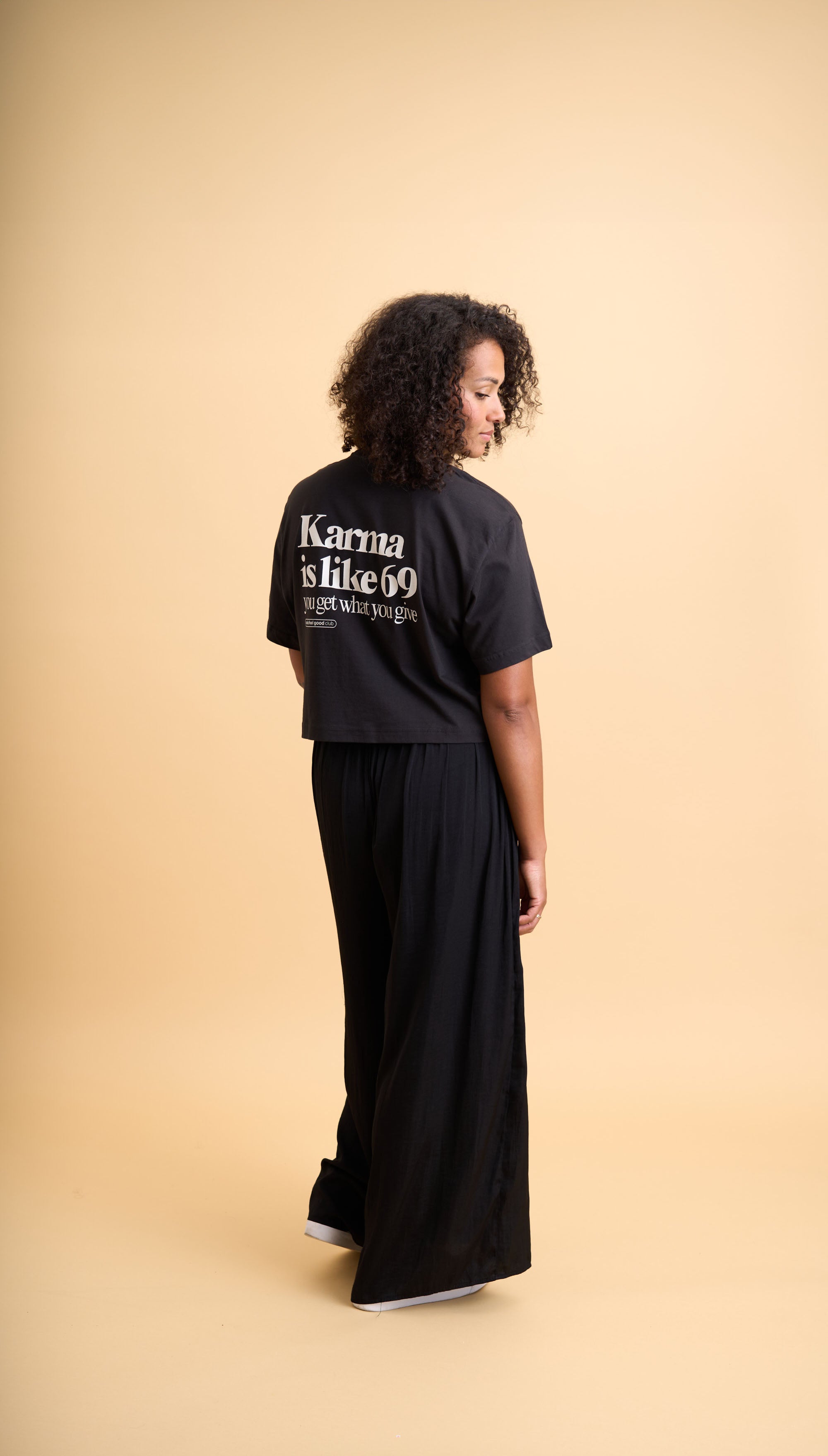 Karma Crop Shirt BLK